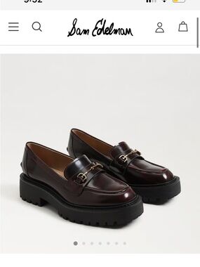 Leather Chunky Lug Loafers - Women